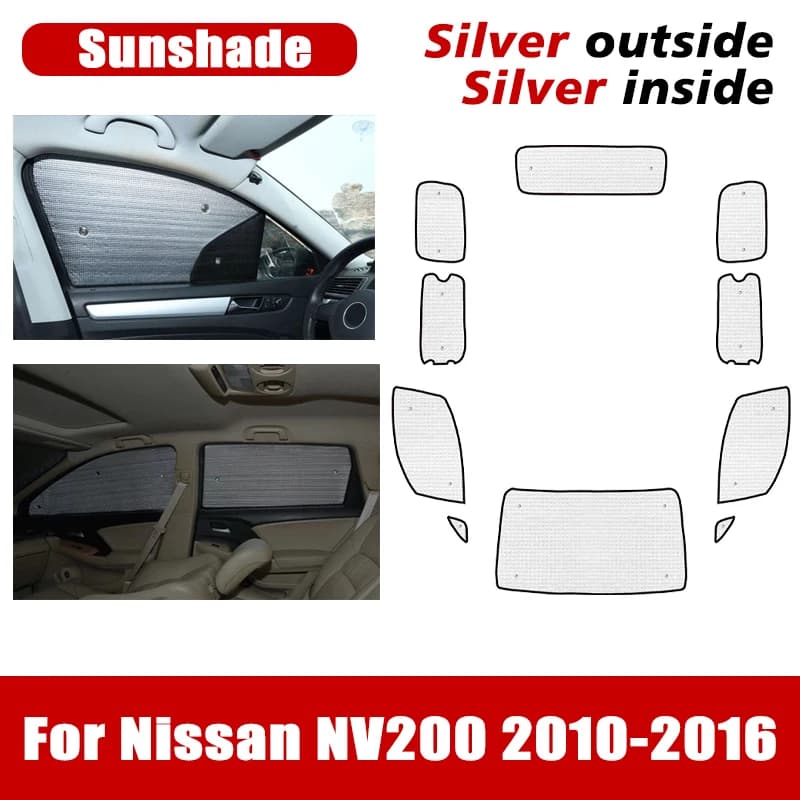 Copertura Completa Visiera Per Nissan NV200 M20 Evalia Vanette 2010-2016 2011 2012 Copertura Solare Parabrezza Finestra Parasole Accessori Auto
