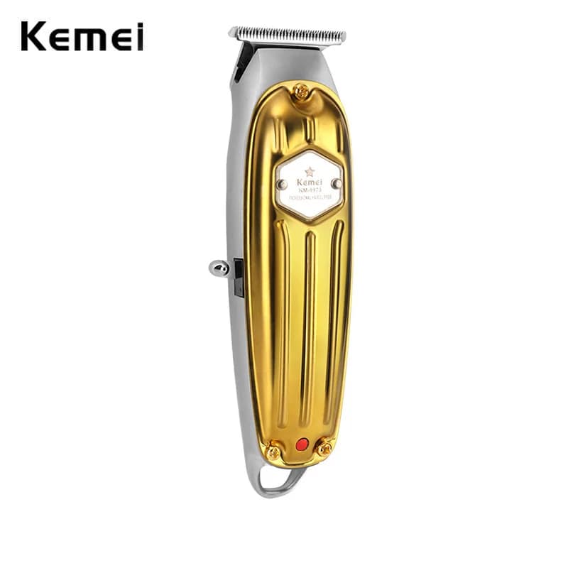 Kemei 1973 Electric Haircuts Rechargeable for Men, Professional Cutting Machine Barba and Hair, Trimmer All in Metal with 0mm Blade for Barbieri