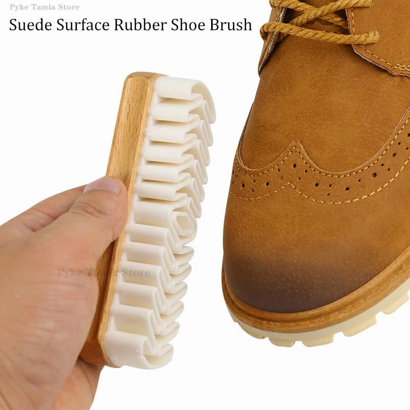 Spazzola per la pulizia della pelle scamosciata, spazzola per la cura della pelle, strumento multifunzionale per la pulizia di stivali da neve, in plastica e gomma, per uso domestico
