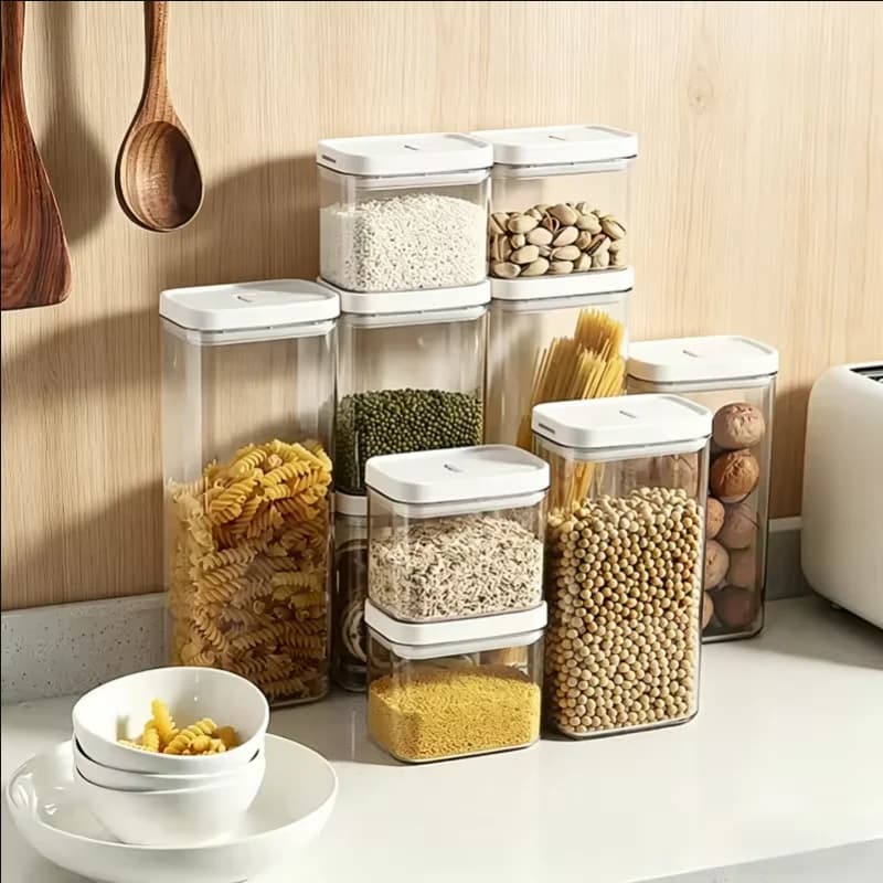 1PC Packing Box of Pasta Baractol Sealed Grano Trasparente Durable At Tenuta Spaghetti Storage Container Large Capacity Snacks Food Tank