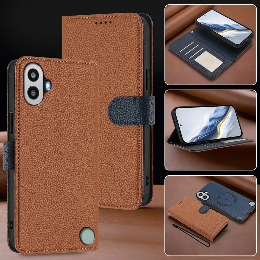 For Nothing CMF Phone 1 5G 2In1 Detachable Leather Wallet Magnetic Case For Nothing Phone 2A Plus Case CMF Phone1 2A Funda