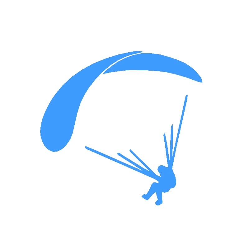 1Pc Skydive Paragliding Sport Vinyl Sticker, Cool Waterproof Decal for Car Motorcycle Helmet Decor 11x10.5cm