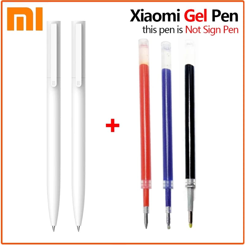 Xiaomi Mijia Pen gel MI Pen Pen for signature from 9.5 mm PREMEC Smooth Suisse Refill MiKuni Japan Ink (Nero/Blu) Ballpoint Pen