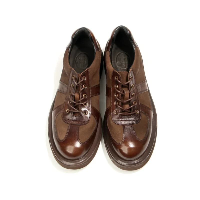 Retro Brushed Casual Men's Shoes Genuine Leather Fashion Trendy Men's Shoes Luxury
