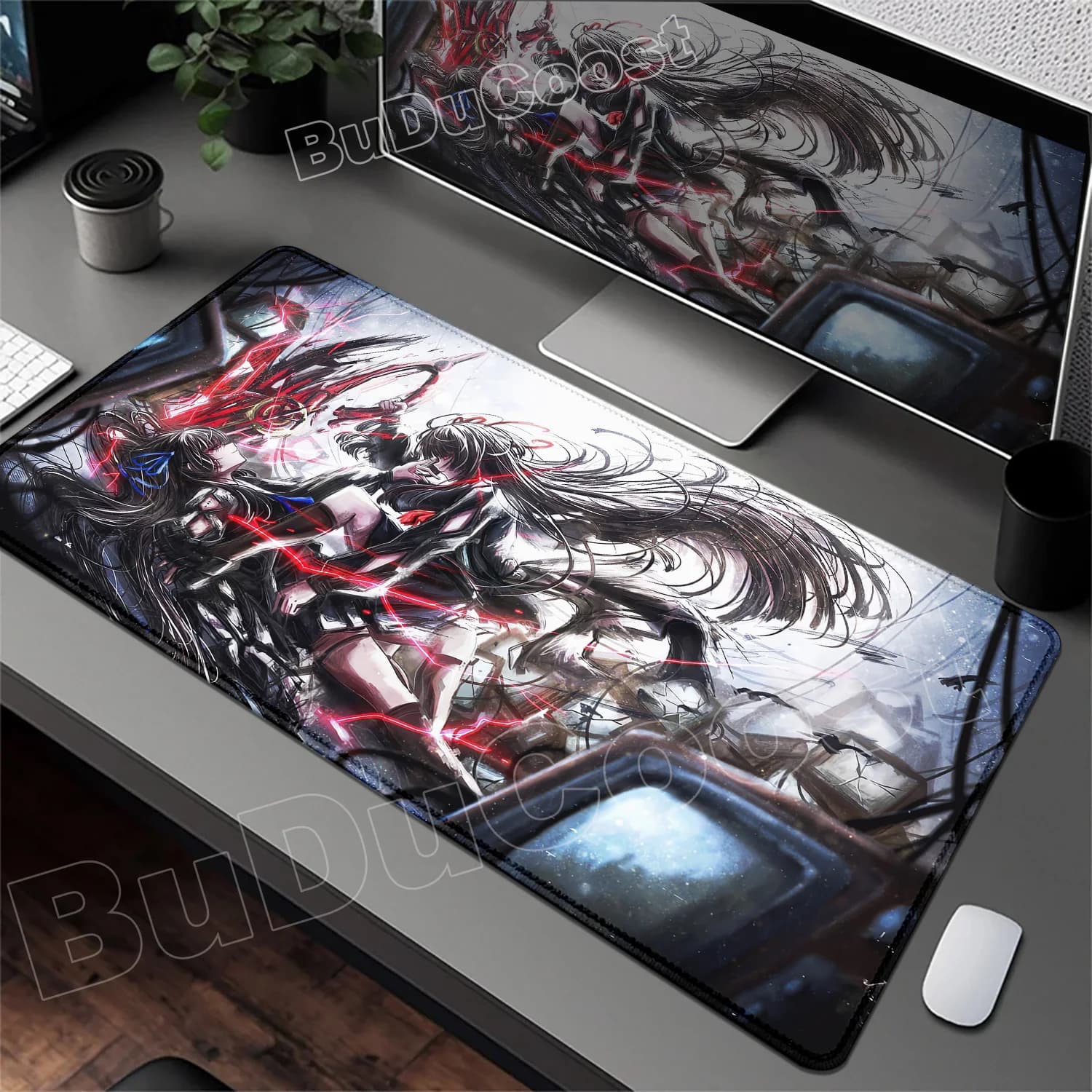HD Pretty Anime JK Girl Chisa Mousepad Wuthering Waves Tappetino per mouse antiscivolo Tappetini per mouse da gioco Tappetino per scrivania Tappetino per mouse per PC da ufficio E-Sports