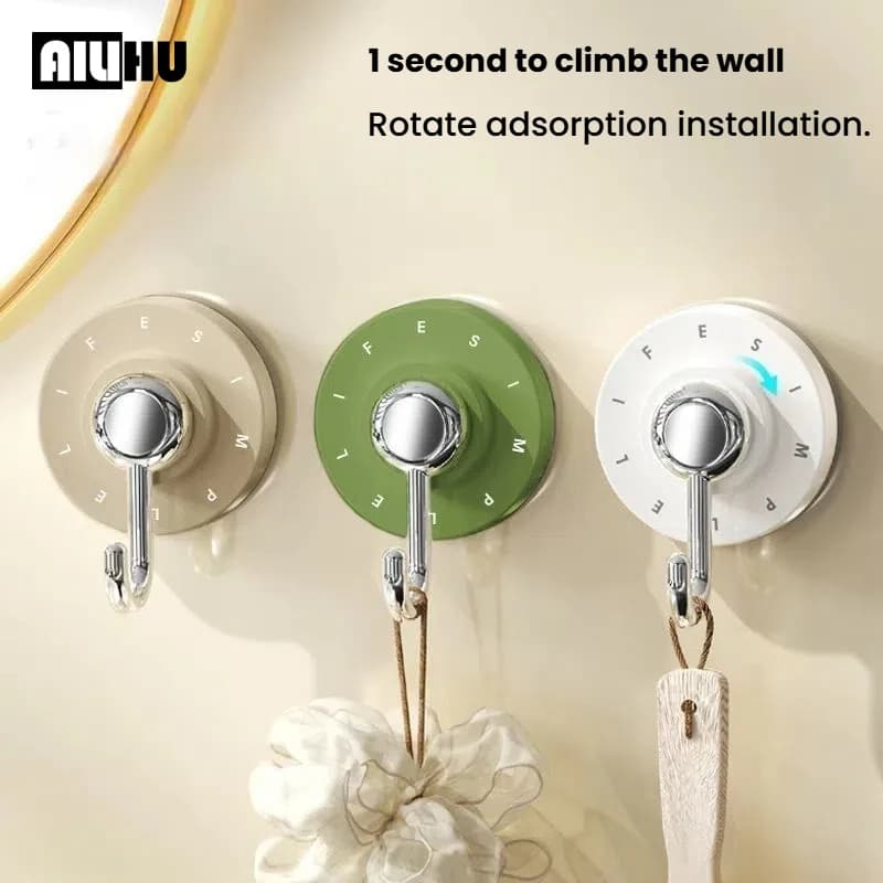 Accessori per il bagno Ganci di aspirazione rotanti impermeabili per la cucina del bagno Organizzare la parete adesiva forte