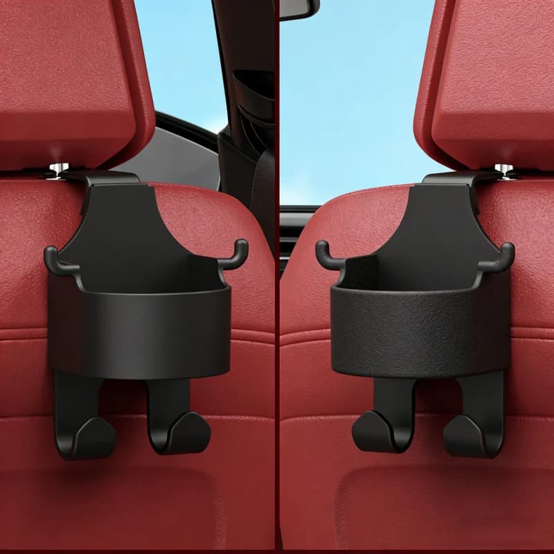 Car Supplies Storage Rack for Seat Backrest1/2 Multifunctional Beverage Storage Box with Hook PP Material Drink Phone Holder