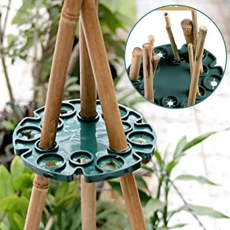 1pc garden plant bracket, balcony plant connector, protective tray, bamboo pole, garden climbing pile
