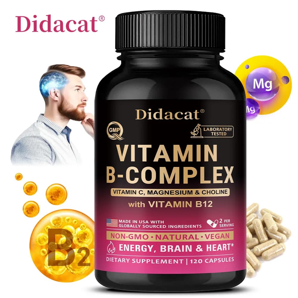 Unisex active vitamin B complex, highly effective and easily absorbable: immune, energy and metabolic supplement