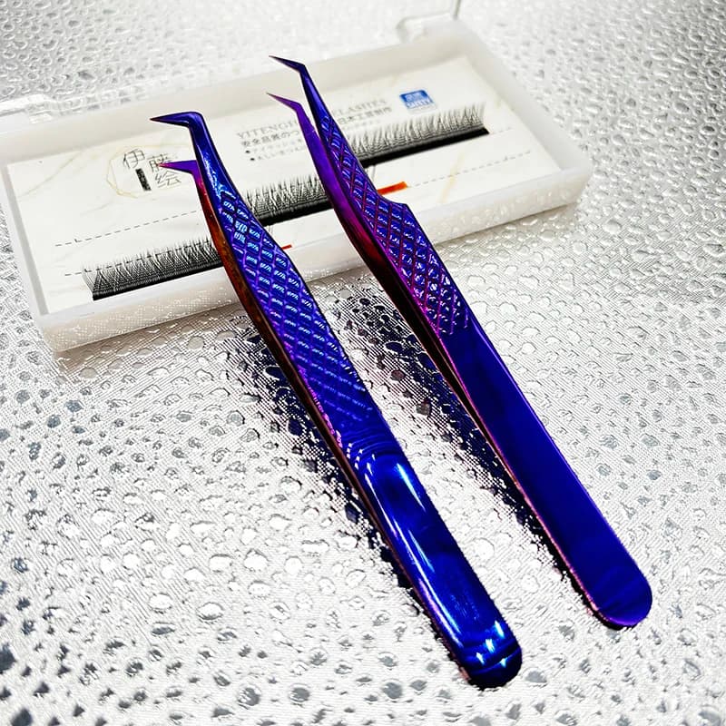 2 pz/set Pinzette Per Ciglia Finte Per Estensione Ciglia Clip Mega Volume Ciglia di Visone Fare Ventole Isolamento di Avvio Artista Unghie Artistiche Strumenti