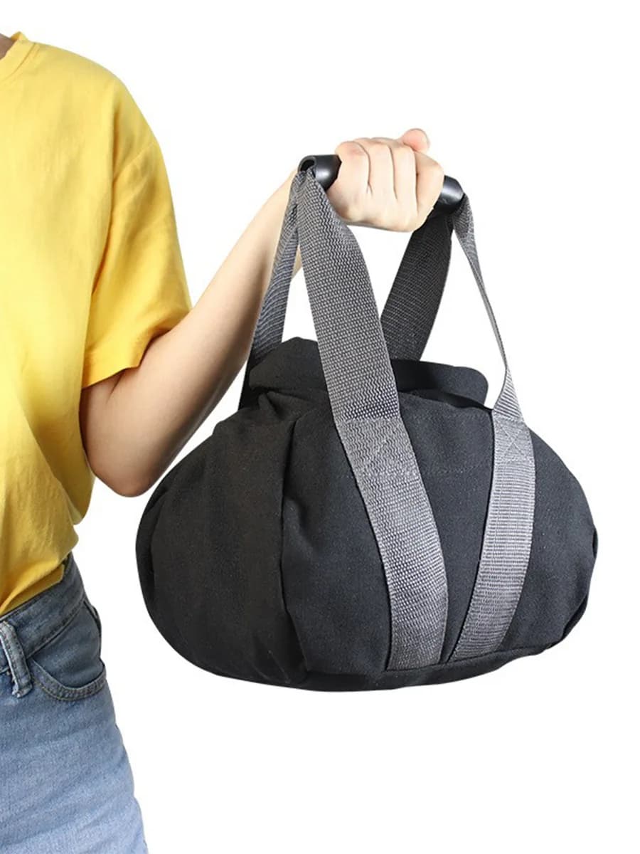 Adjustable Heavy Fitness Power Sandbag, Portable Adjustable Canvas Sand Kettlebell Soft Sand Bag 10kg