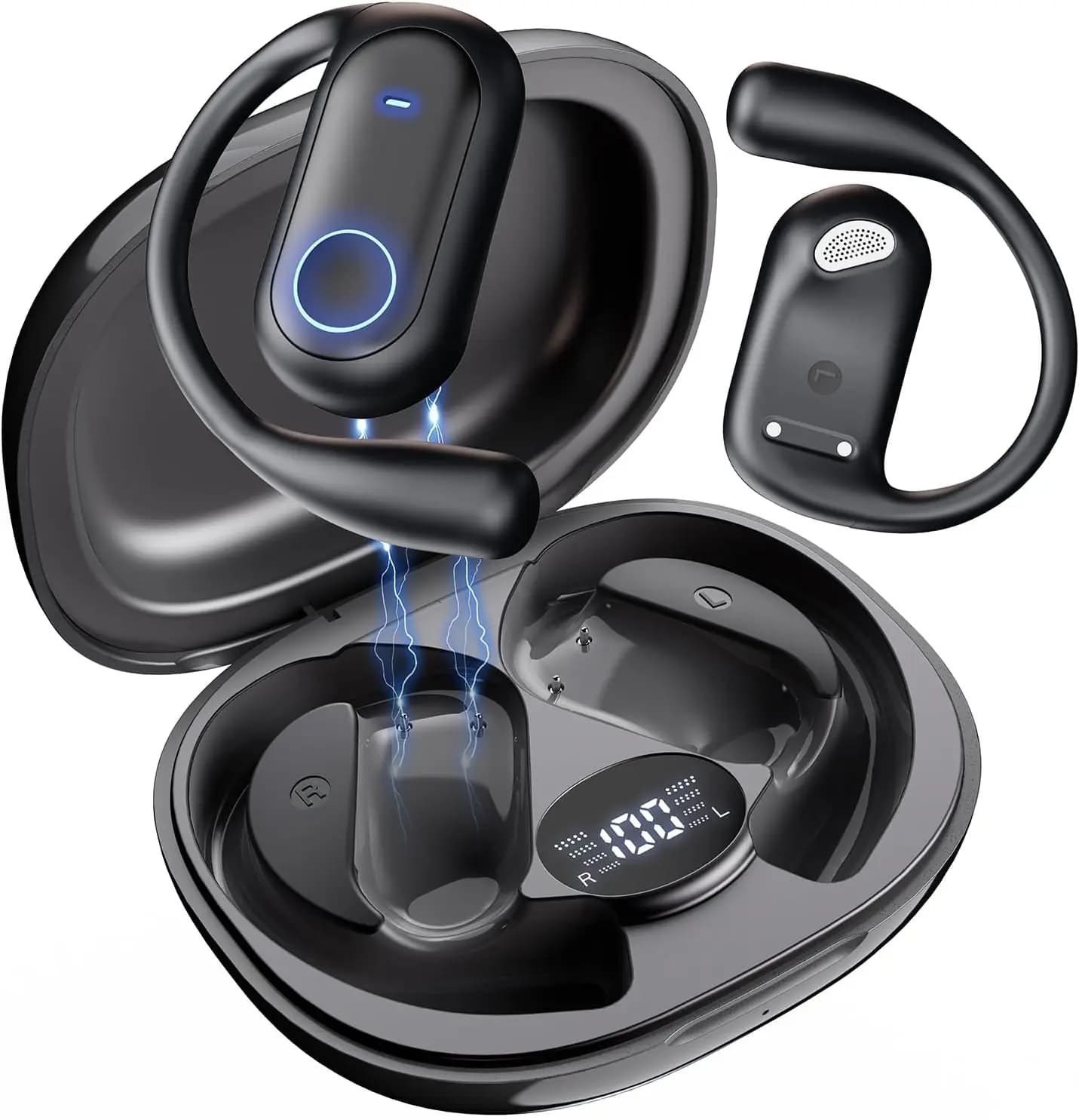 Auricolari AI Translators in Real Time with 164 Languages, Bluetooth 6.1, 80 Hours of Autonomy for Travel and Business