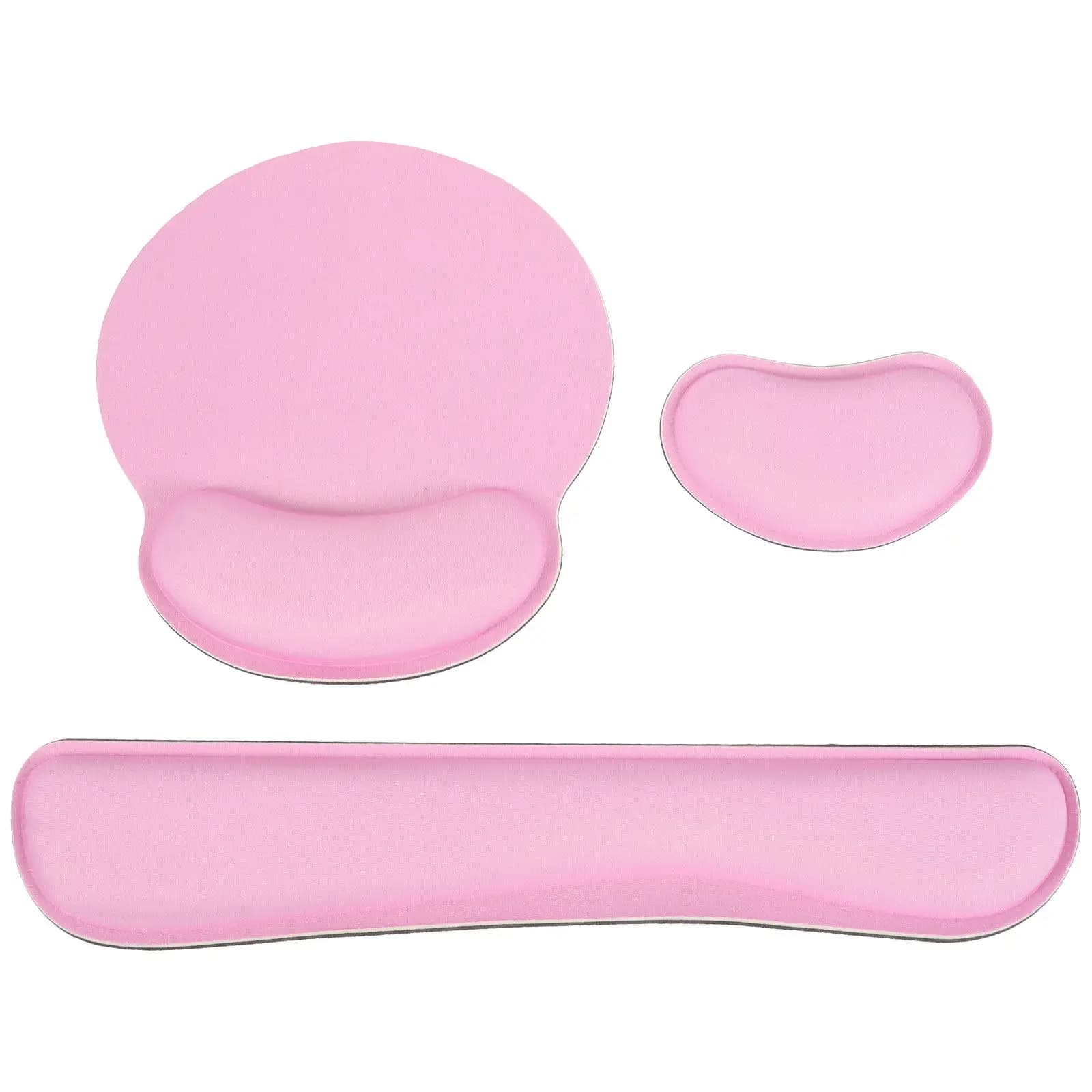 Set Premium di Tappetino per Tastiera e Mouse in Memory Foam Rivestito in Tessuto con Supporto per Polso per Laptop, Computer, Scrivania, Digitazione Ergonomica e Gaming