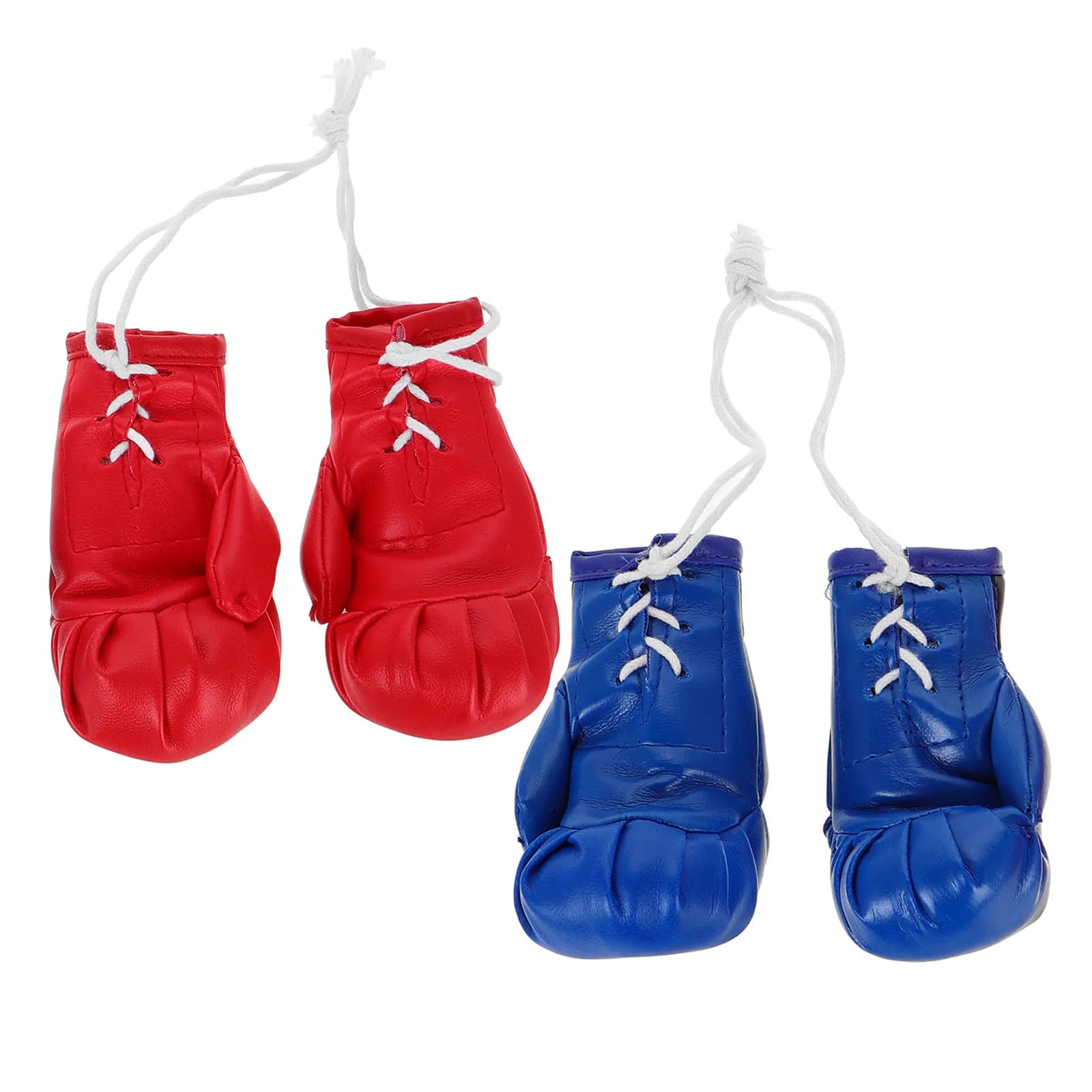 4Pcs Mini Boxing Gloves 10cm Hanging Ornaments Car Mirror Pendant Party Favors Home Decoration Boxing Gym Souvenir Keychain