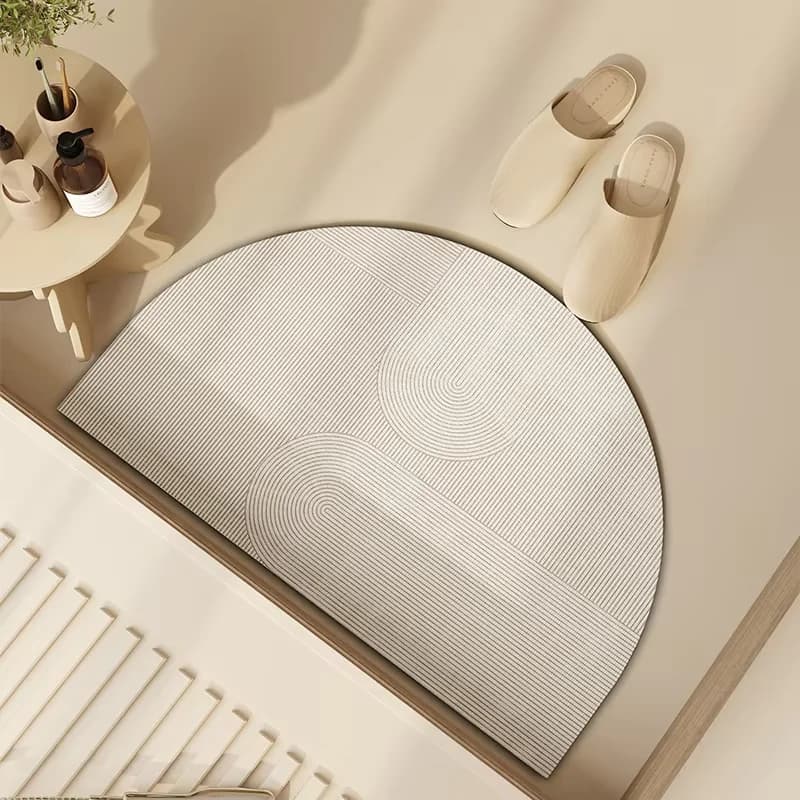 VIKAMA Semi-circular bath mat Special tampon for diatom mud for bathroom door Carpet for home