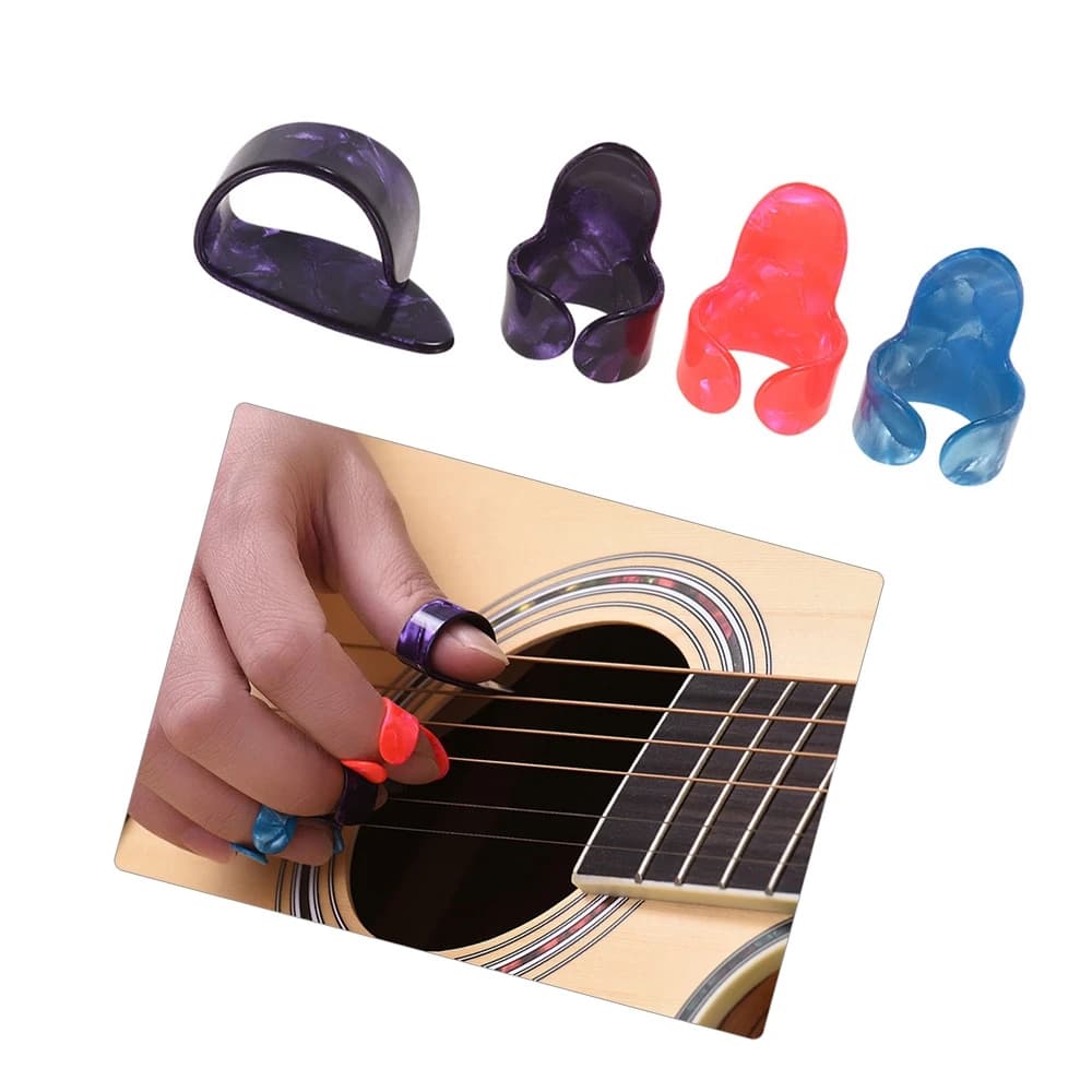 Kit di Accessori per Chitarra Include 20 Protezioni in Silicone per Dita + 10 Plettri + 4 Plettri per Pollice e Dita