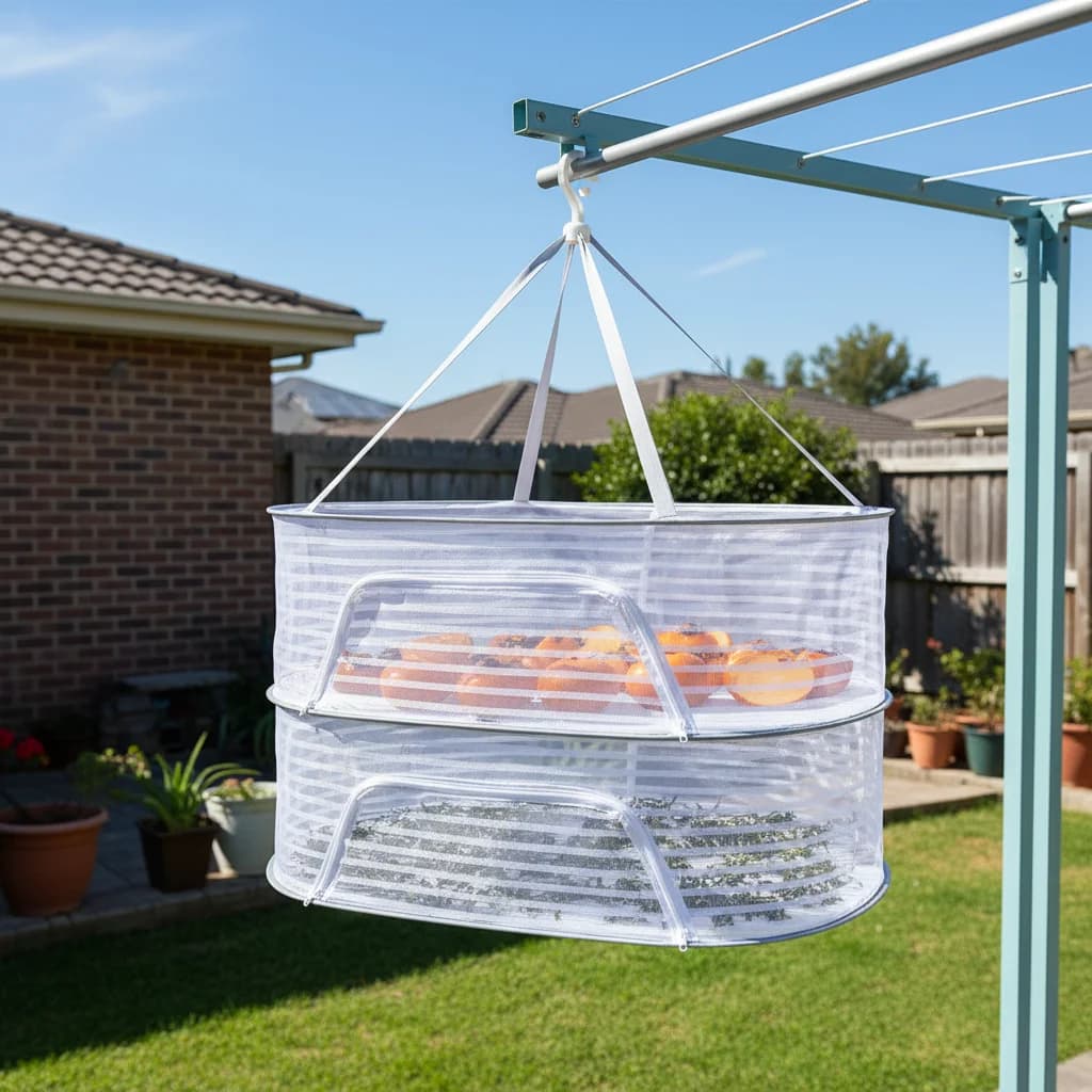 Rete pieghevole multifunzionale per asciugare verdure, pesce, gabbia antimosche, rete resistente per cucina, balcone, uso domestico, 1/2/3 strati