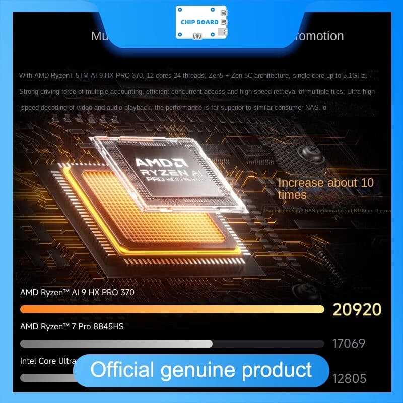 MINISFORUM N5 Pro: Mini PC con Ryzen AI 9 HX, NAS a 5 Bay, 10GbE per AI Aziendale e Archiviazione Multimediale