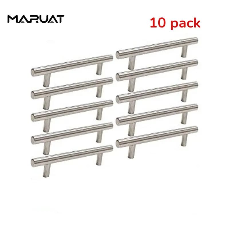 Maniglia per armadio in acciaio inossidabile da 10 pezzi Maniglie da cucina da 3 pollici Hardware per porte e mobili da bagno Manopola per cassetto integrale da 5 pollici