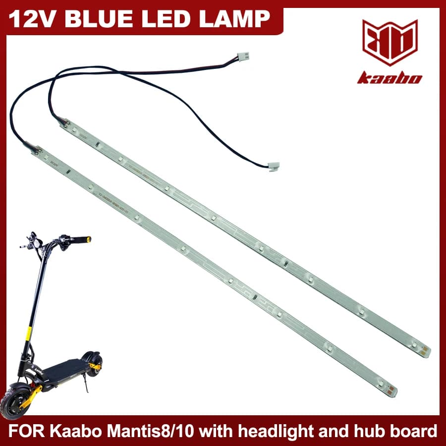 12V LED Lamp Blue Light Bar Strip parte originale per Kaabo Mantis8 Mantis10 Mantis con faro e Hub Board Scooter elettrico