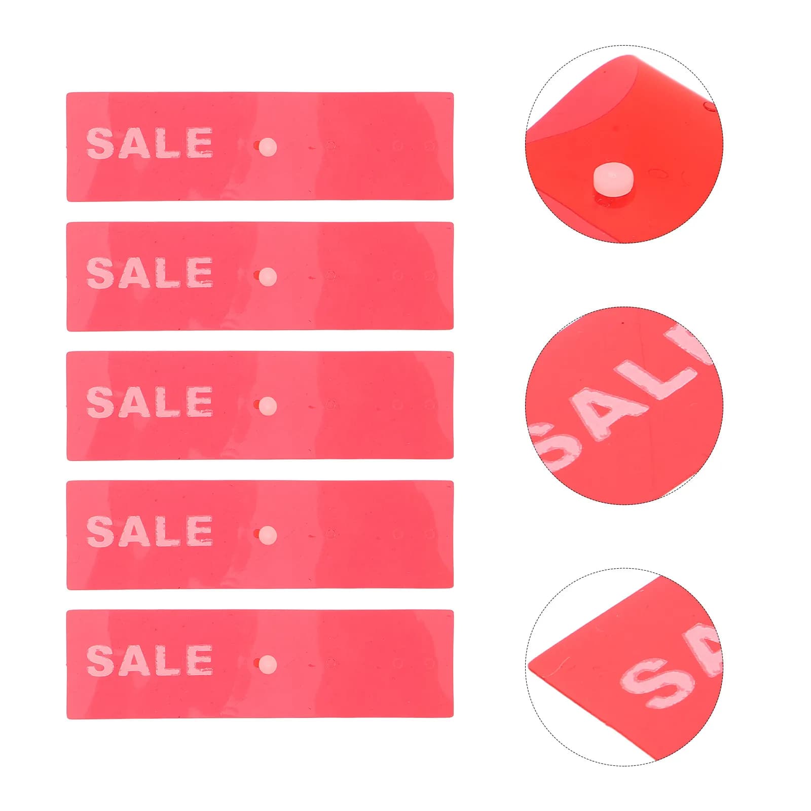 10 Pezzi Etichette per Appendiabiti in PVC, Targhette in Plastica con Design a Scatto, Riutilizzabili per Organizzazione Negozi, Accessori per Abbigliamento