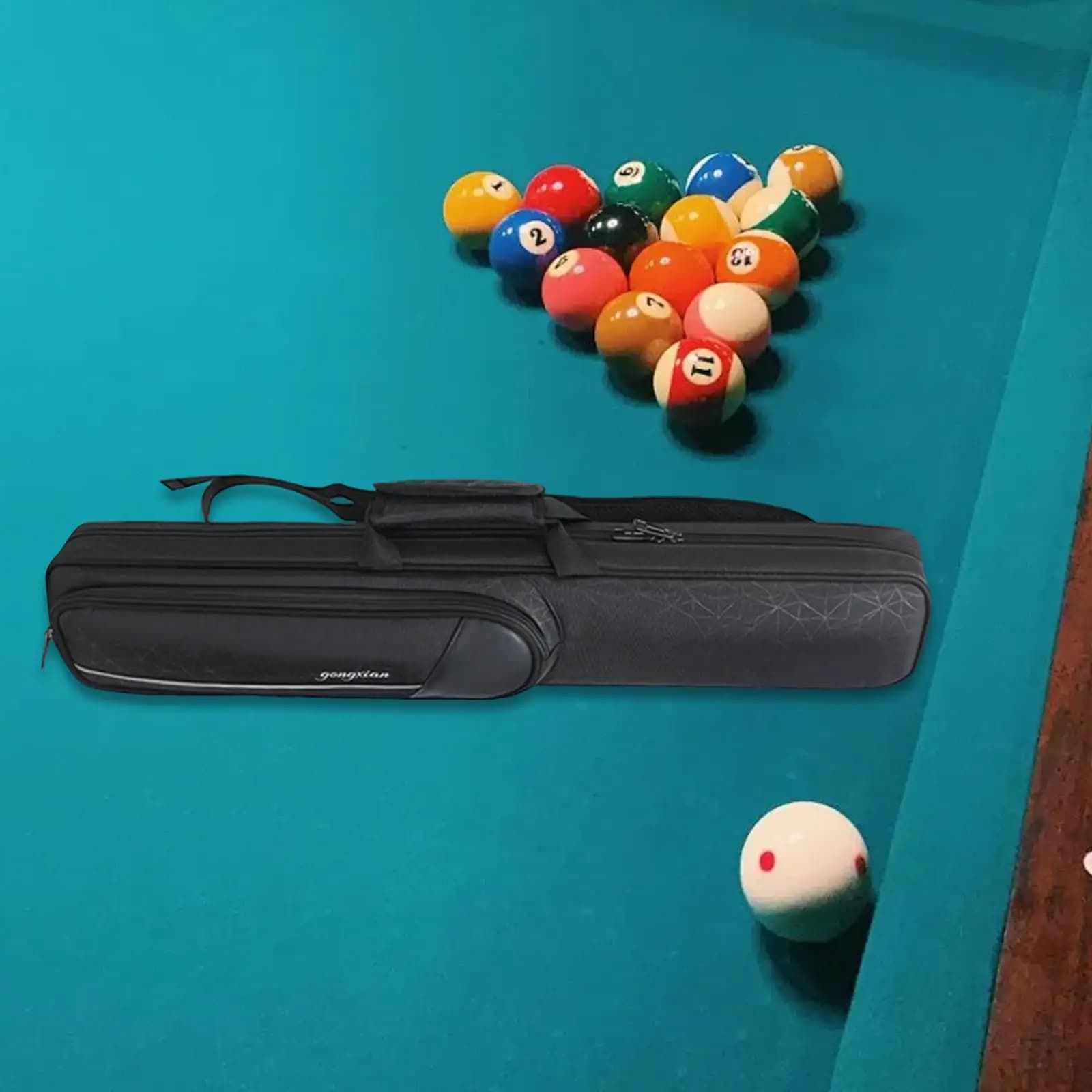 Spacious Billiard Cue Case Portable Pool Stick Bag with Comfortable Handle for Billiards Equipment and Accessories