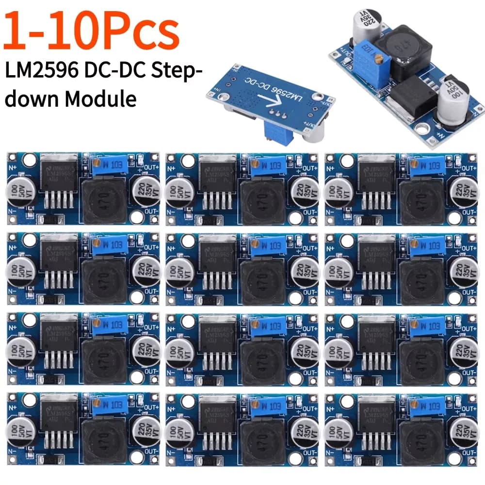 1-10 pcs LM2596S DC-DC Step-down Power Module 3A Step-down Module Adjustable Voltage Regulator 24 V 12 V 5 V 3 V for arduino