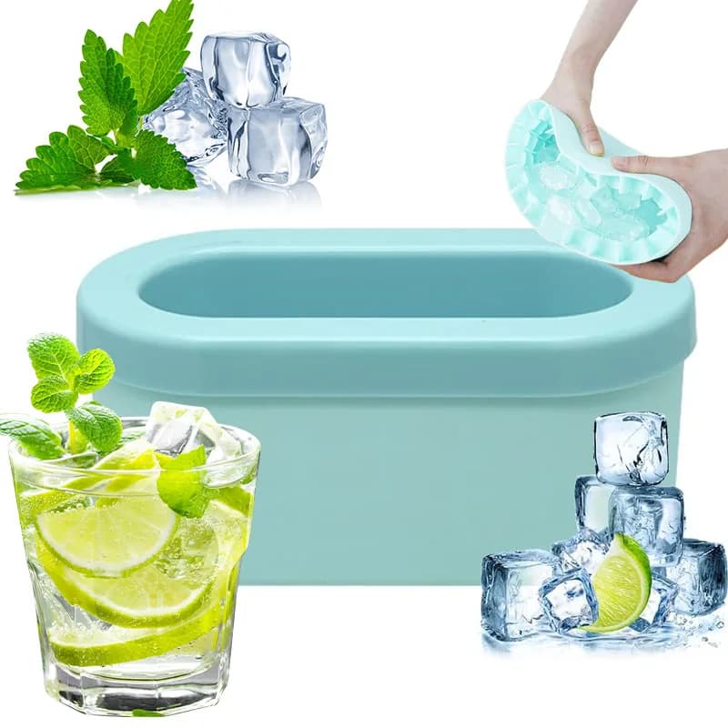 Stampo per Cubetti di Ghiaccio in Silicone Creativo, per Whisky, Mini Secchiello per Ghiaccio, Ghiaccio Tritato, Facile da Sformare, Gadget da Cucina per Freezer