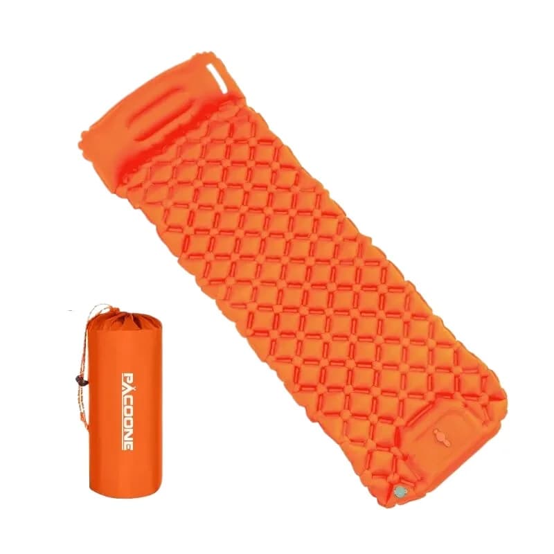 Inflatable Mattress Outdoor Camping Inflatable Sleeping Pad, Tent Air Cushion, TPU Moisture-Proof Air Cushion with Built-In Pump
