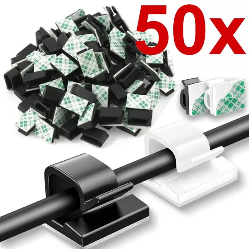 10/20/50PCS Cavo USB Organizzatore Pinze Avvolgicavo Supporto Auricolare Mouse Cavo Clip di Protezione Gestione Ganci Adesivo Morsetto Da Tavolo