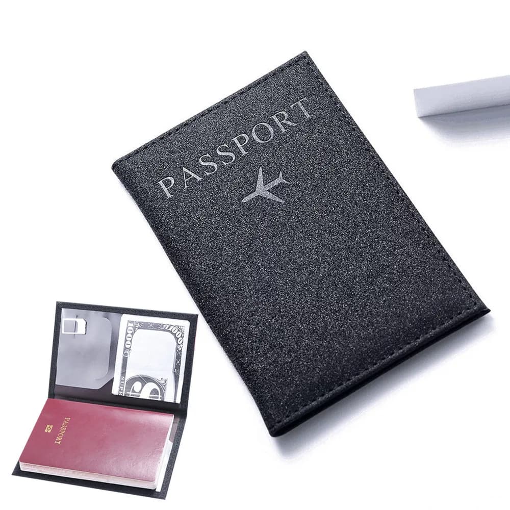 Portafoglio per passaporto Chiusura con cerniera Accessorio da viaggio Copertina per passaporto Slot per carte multiple Porta documenti per viaggi internazionali Affari