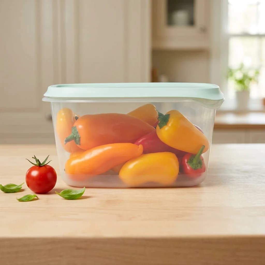 2026 New 2 Pack 48oz Large Rectangle Food Storage Containers With Mint Green Leakproof Lids, Universal Lids Fit Multi Sizes Clear Plastic Food Holders For Meat Veggie Fruit Storage, Compatible With Microwave Dishwasher Freezer