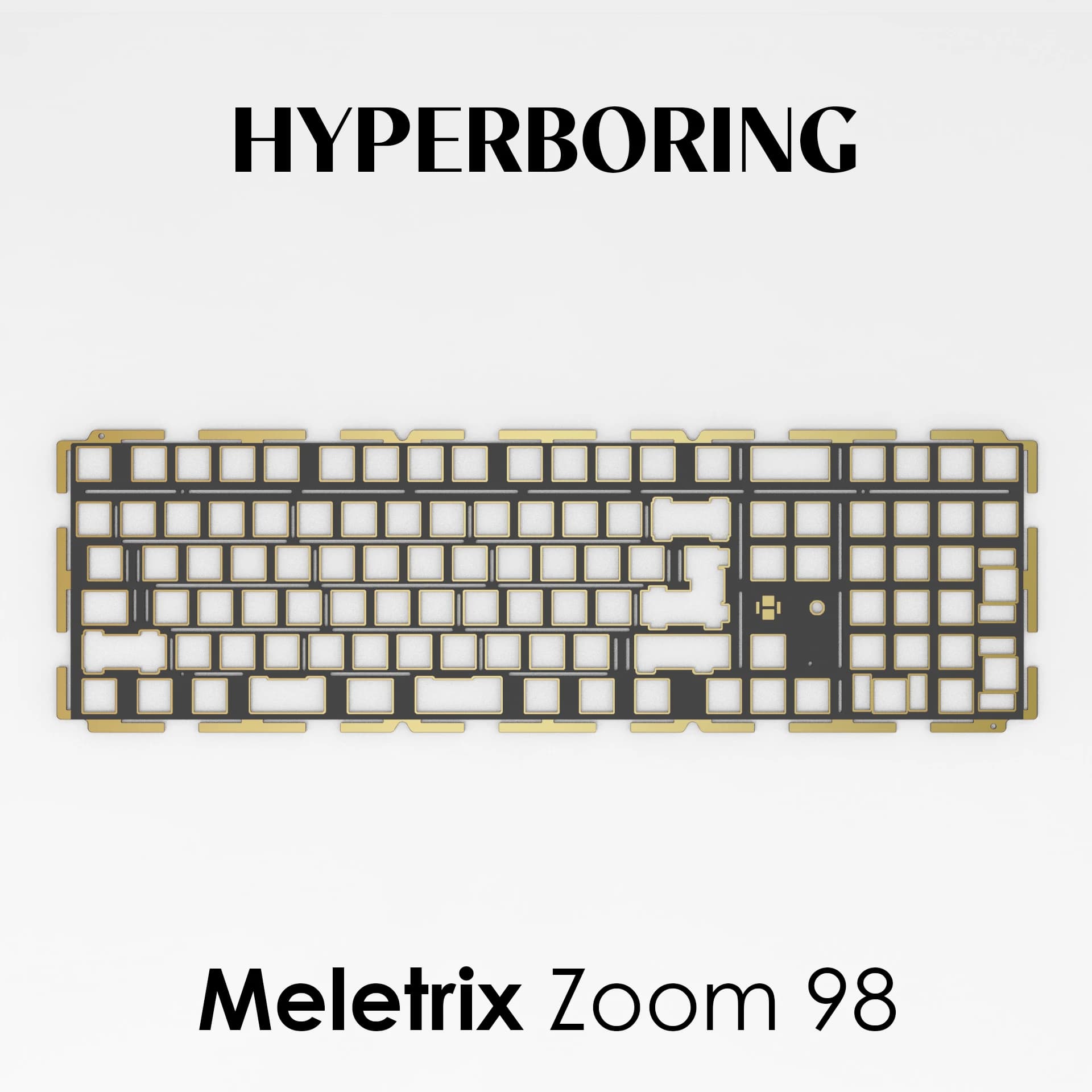 Meletrix Zoom98 Positioning plate PC/POM/FR4/Accessories for custom aluminium keyboard Stainless steel weight for mechanical keyboard