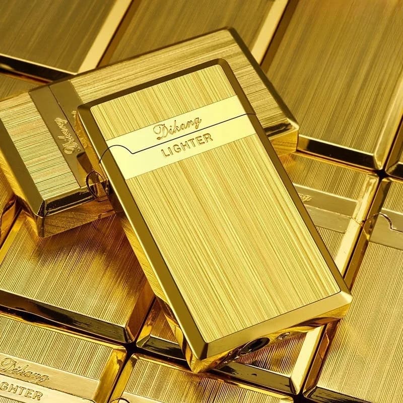 Accendino con torcia turbo in metallo butano a gas creativo con accensione a coperchio aperto, oro, argento, nero, accendisigari regalo di fascia alta
