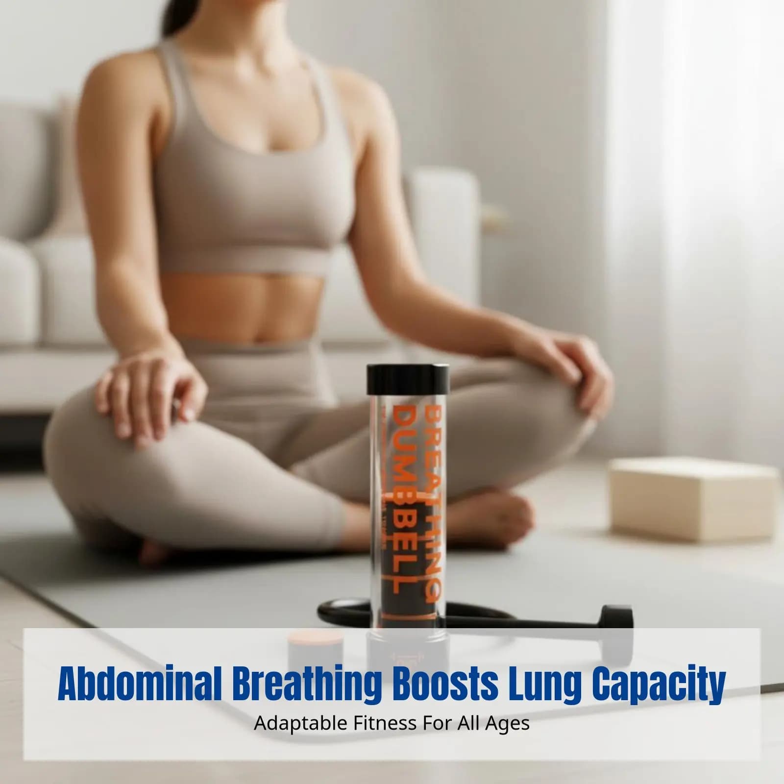 Pulmonary Function Training Handlebar, Abdominal Breathing Exercise and Pelvisic Floor, Fitness and Sport Accessories