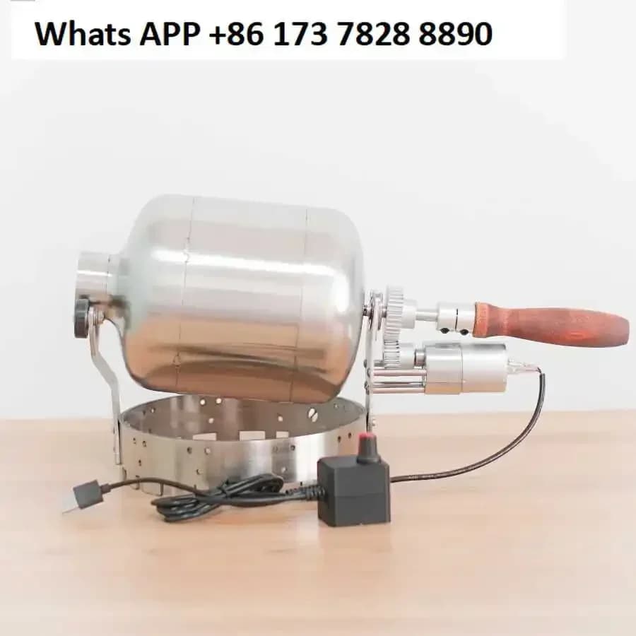 Electric coffee bean dryer, roasting machine, , new model, switchable hand crank