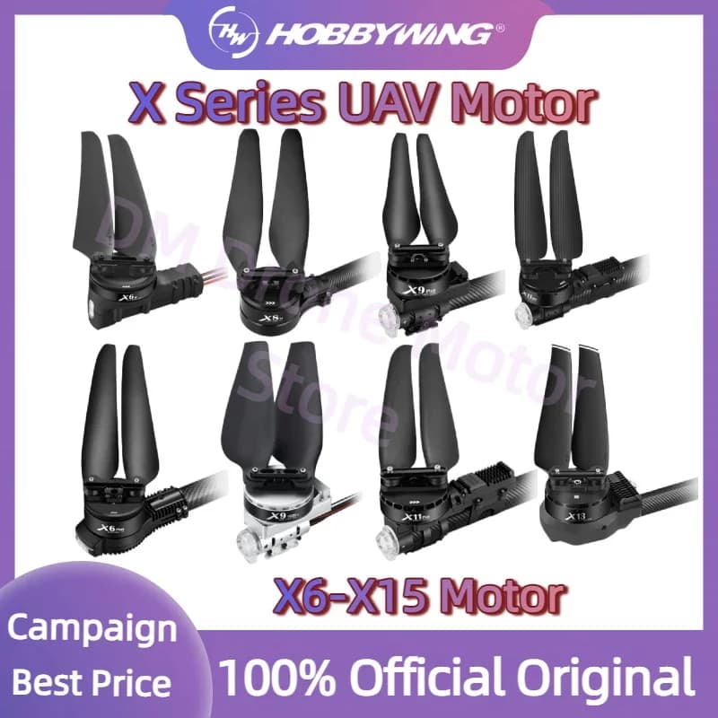 Motore Hobbywing Power System X6 SE/X6 PLUS/X8/X9/X9 PLUS/X11 con elica per droni agricoli UAV