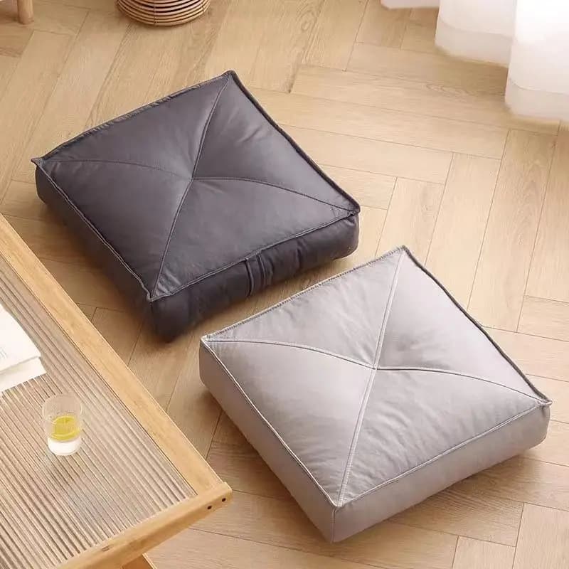 15cm Thick Japanese Tatami Floor Cushion 40x40cm - Removable Washable Cover for Chair/Floor/Meditation Home Office Adults