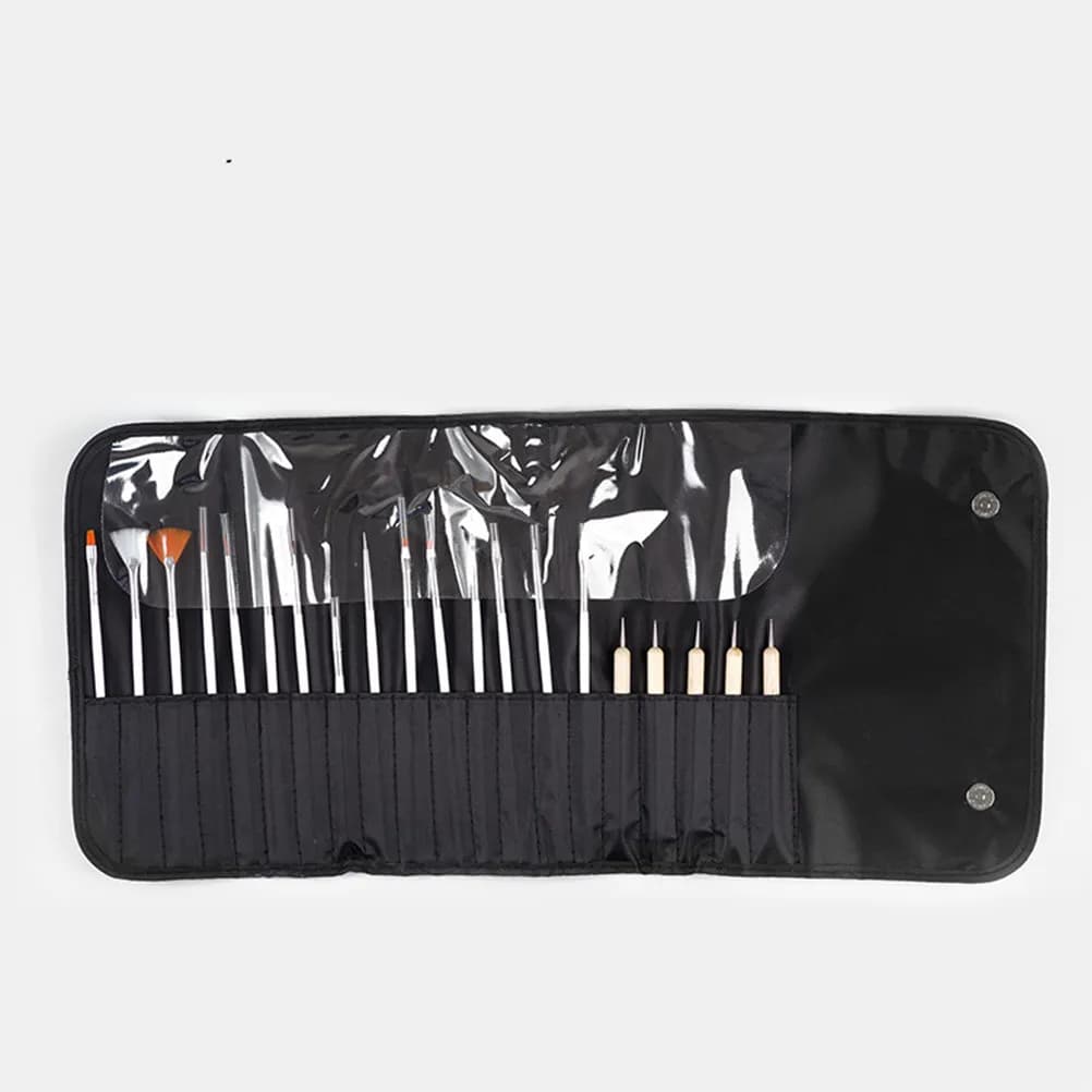 Set di Pennelli Professionali per Nail Art con Manico Lungo e Leggero, Strumenti per Pittura Unghie, Pennelli per Linee Sottili e Gel per Manicure