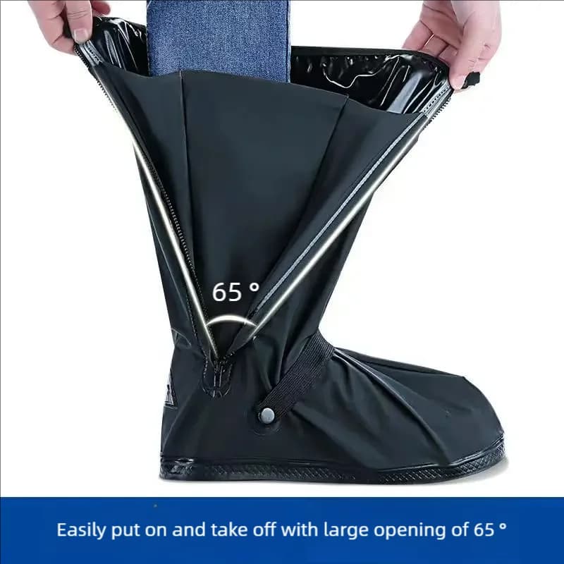 1 paio di copriscarpe impermeabili alti 42 cm, resistenti, antiscivolo, per esterni.