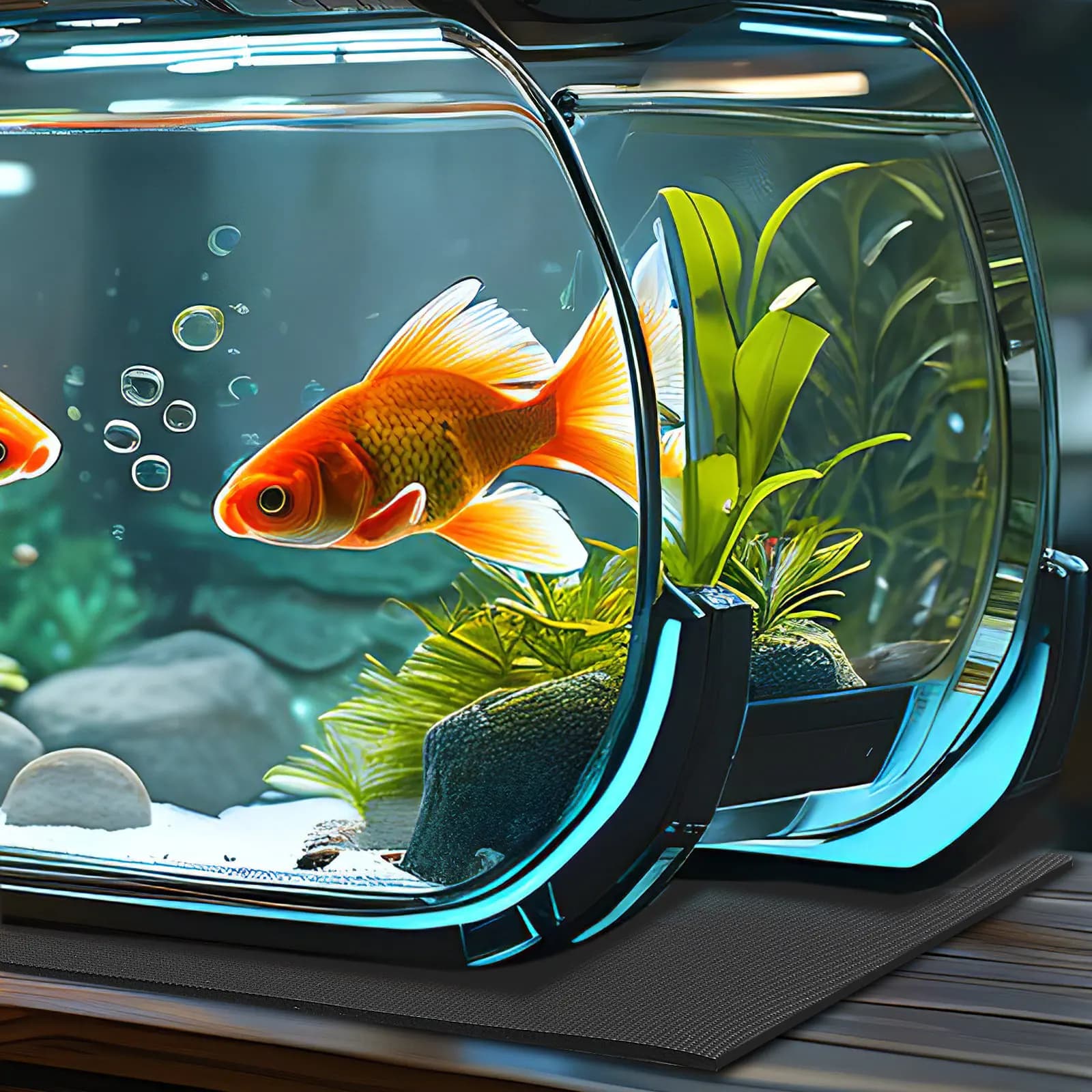 Tappetino Premium Spesso per Acquario, Antiscivolo e Antiurto, Cuscinetto Assorbente per Terrari di Pesci e Rettili