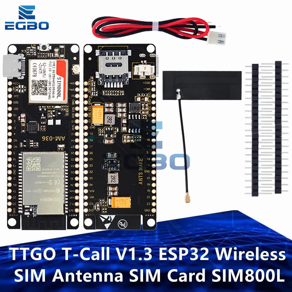TTGO T-Call V1.3 ESP32 Wireless Module SIM card SIM800L module and GSM/GPRS antenna for arduino