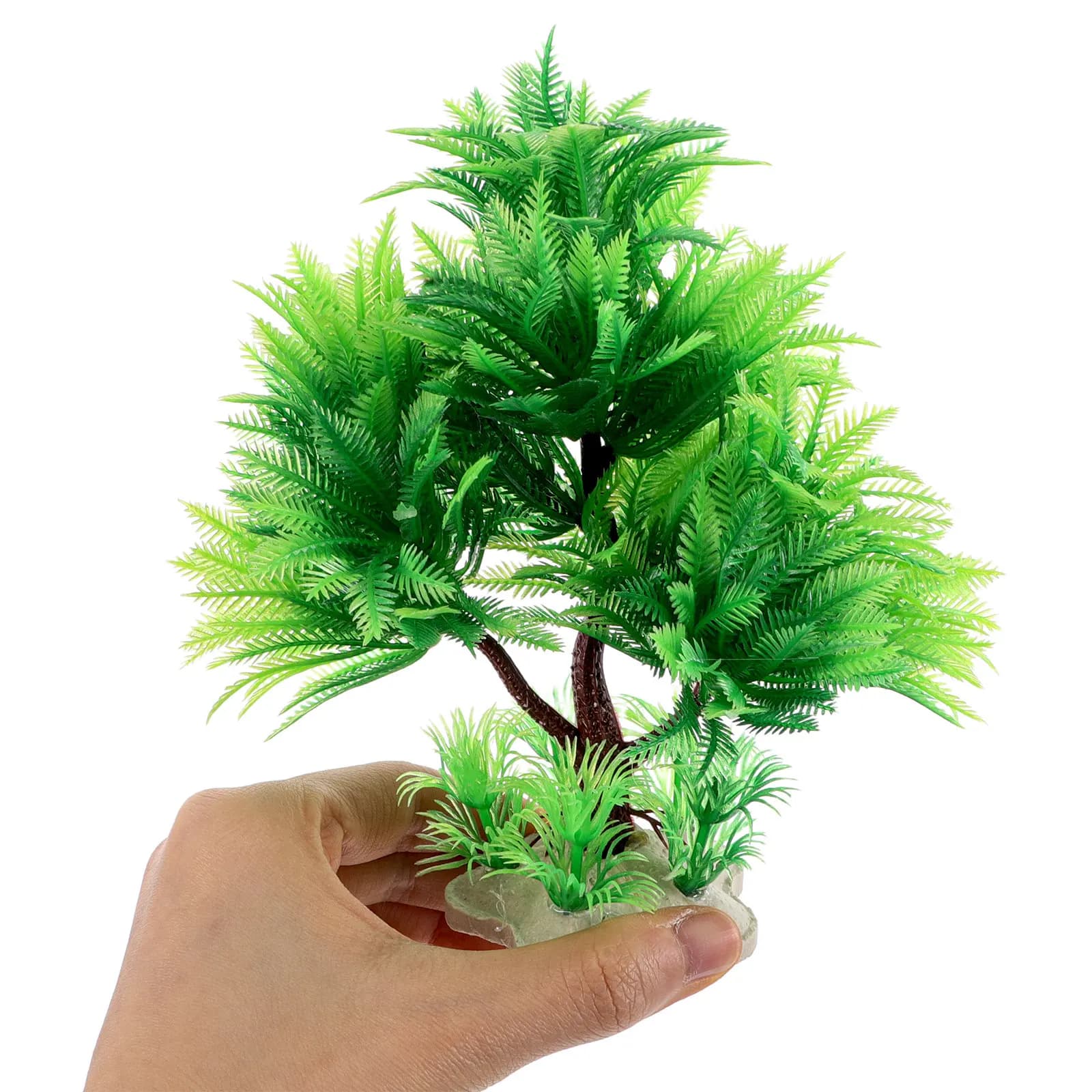 2Pcs Artificial Aquarium Plants Realistic Faux Greenery Plastic Water Grass Fish Tank Decorations Aquarium Accessories for Fish