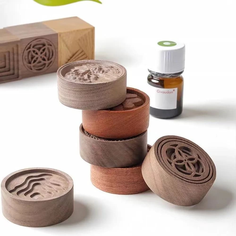 Diffusore di oli essenziali in legno Diffusore floreale portatile in legno di lunga durata Inalatore per aromaterapia per il sonno rinfrescante lentamente volatile