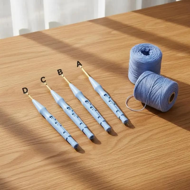 【YA】Embroidery Kit with Punch Needle Tool 3 Sizes for DIY Magic Stitching Sewing Knitting Home Handmade Gifts