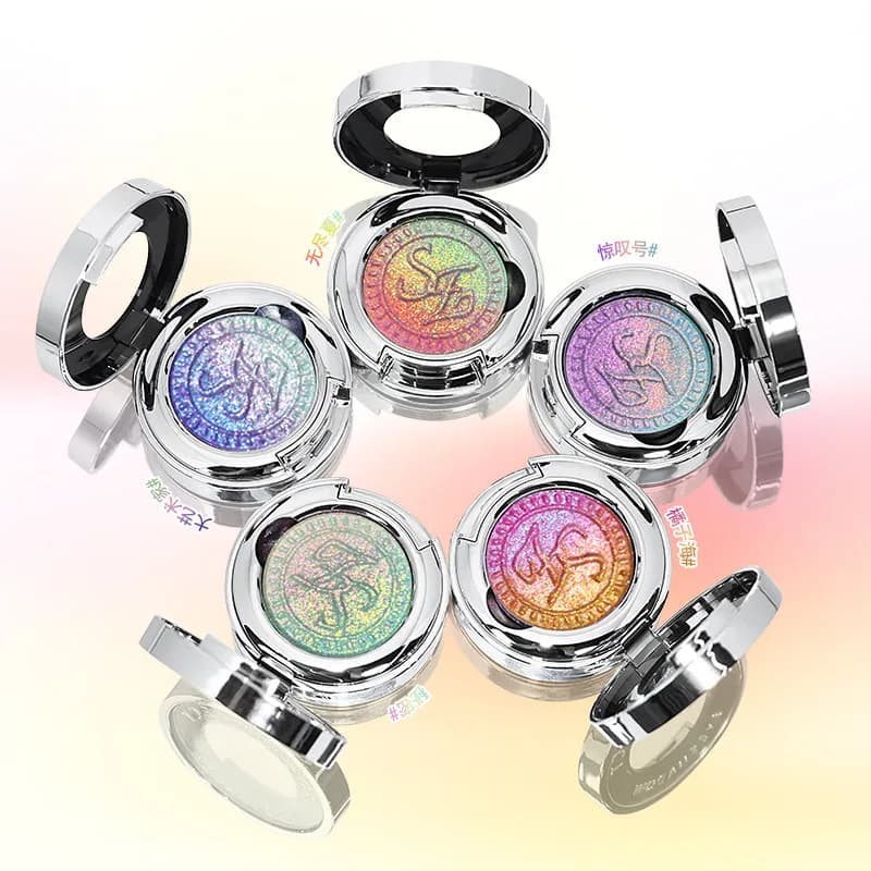 Palette Ombretto e Illuminante Camaleonte Sfumato, Pigmento Duochrome Cangiante, Lunga Durata, Brillantezza Intensa, per Trucco Quotidiano