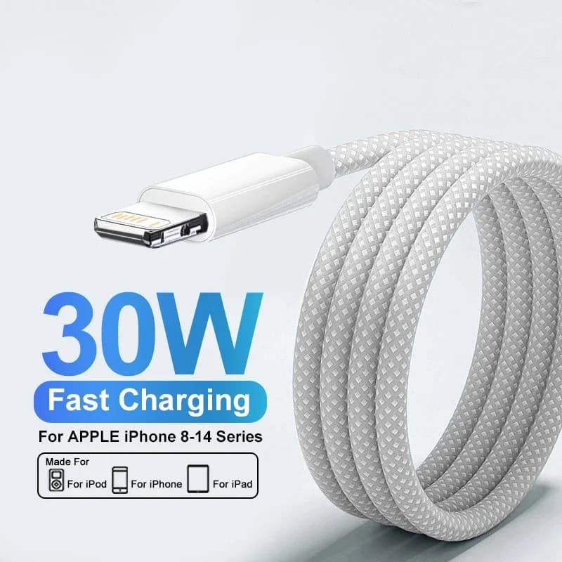 Cavo dati USB a ricarica rapida da 30 W per iPhone Cavo dati di tipo C Accessori per telefoni cellulari a ricarica rapida da 2 mFFF