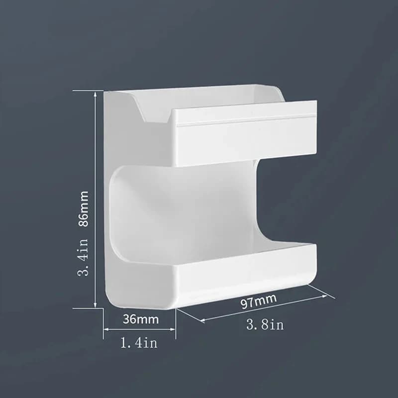Supporto per telecomando Supporto per presa adesivo senza punzonatura senza perforazione Scatola di immagazzinaggio per organizer da soggiorno per ricarica del telefono cellulare