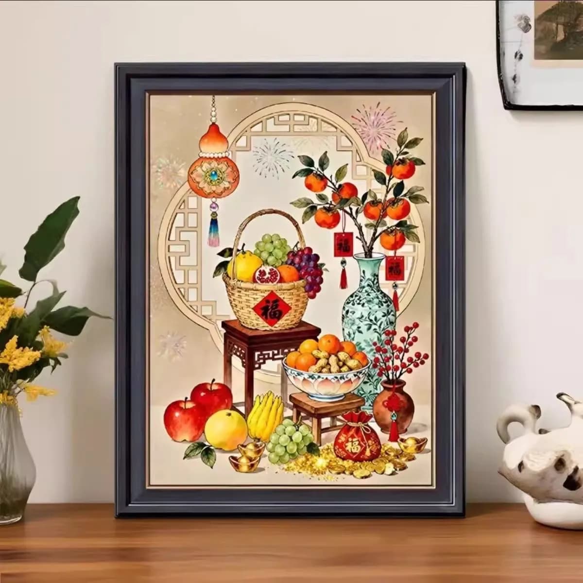 Fruits 9CT 11CT Embroidery DIY Chinese Style Printed Kits Cross Stitch Thread Needlework Sets Home Decor Crafts