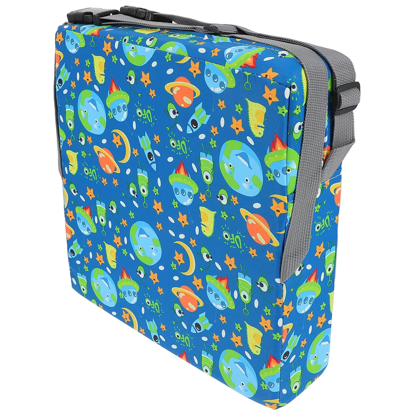 Cuscino Rialzato per Seggiolino Bambini Impermeabile Blu in Plastica Portatile con Cerniera Regolabile